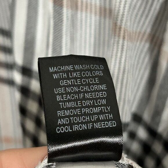 Torrid Lexie Plaid Babydoll Tunic Dress Size 4x Hi Low Hem Button Front Chiffon - Picture 3 of 10